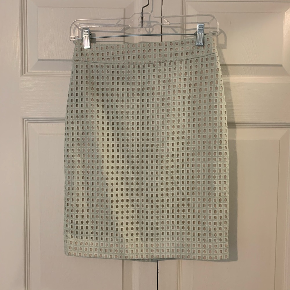 Ann Taylor Petite P00 fitted Cream Skirt